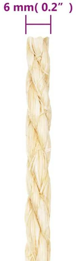 Virvė, 25m, 100% sizalis, 6mm