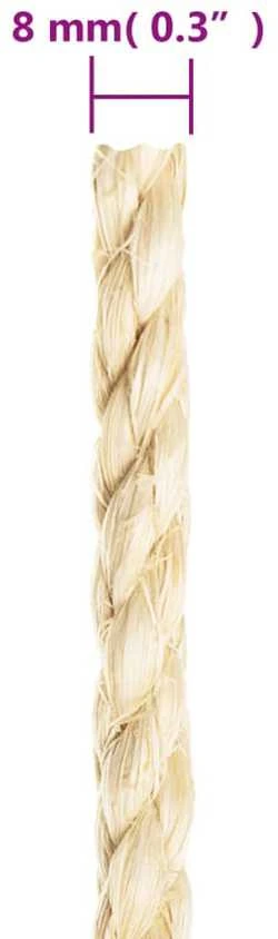 Virvė, 25m, 100% sizalis, 8mm