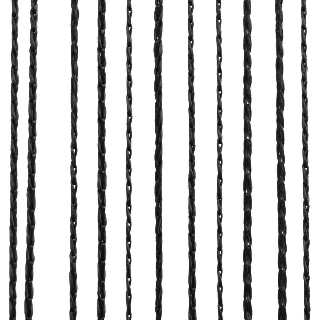 Virvelinės užuolaidos, 2vnt., 100x250cm, juodos spalvos