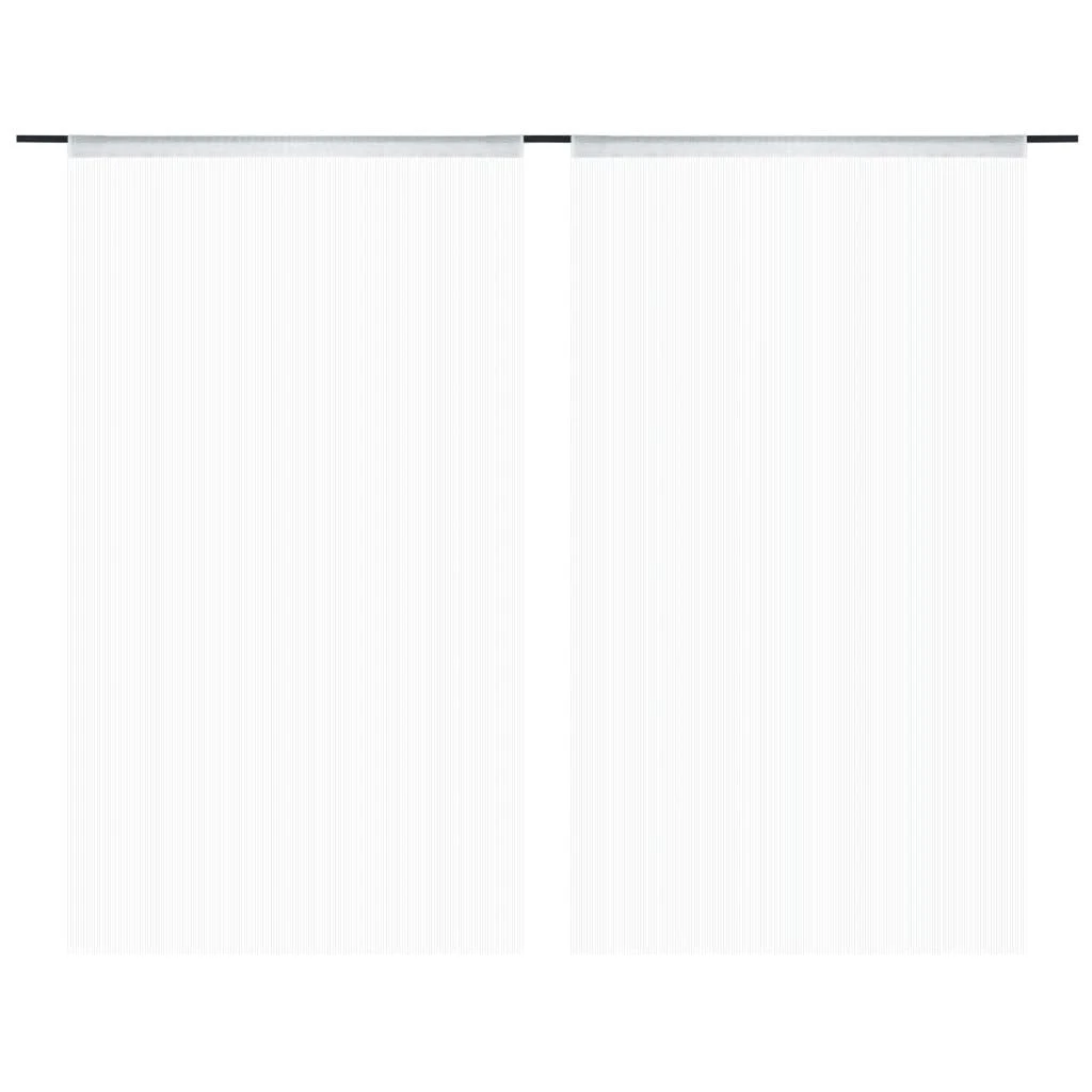 Virvelinės užuolaidos, 2vnt., 100x250cm, baltos spalvos