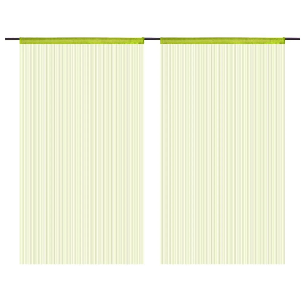 Virvelinės užuolaidos, 2vnt., 100x250cm, žalios spalvos