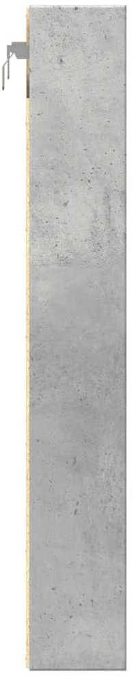 Vitrininė spintelė, betono, 60x8,5x58cm, apdirbta mediena