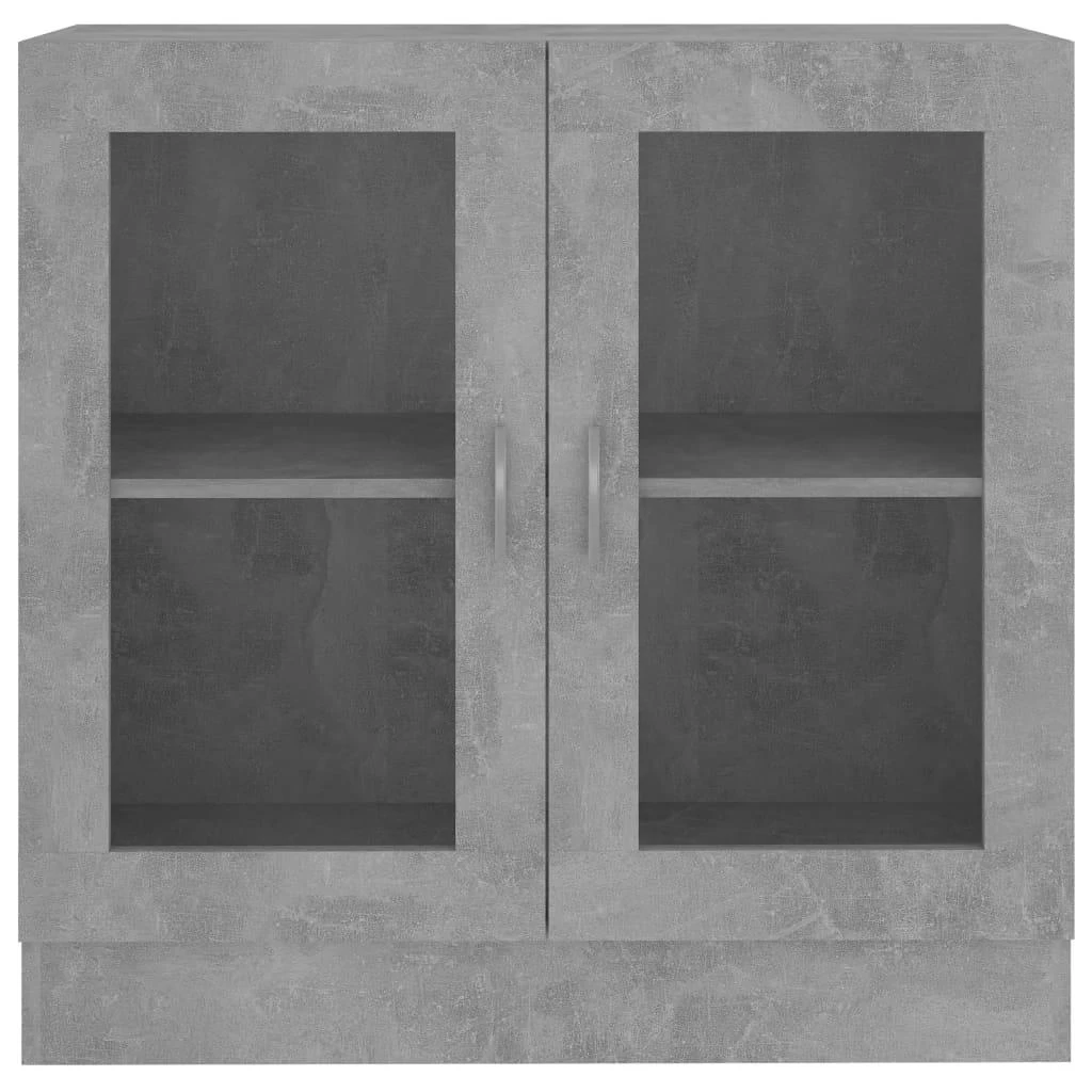 Vitrininė spintelė, betono, 82,5x30,5x80cm, apdirbta mediena