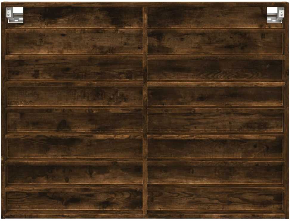 Vitrininė spintelė, dūminio ąžuolo, 100x8,5x75cm, mediena
