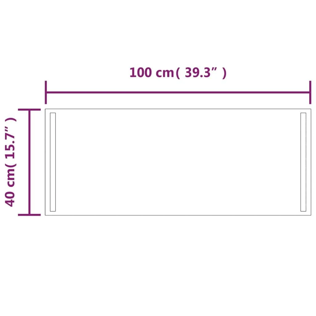 Vonios kambario LED veidrodis, 40x100cm