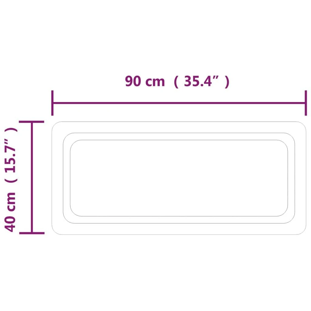 Vonios kambario LED veidrodis, 40x90cm