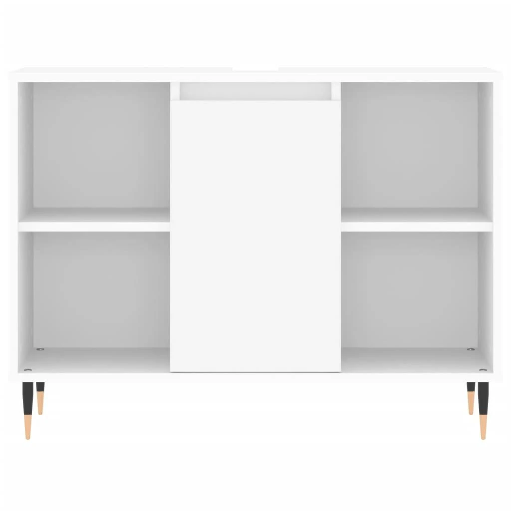 Vonios kambario spintelė, balta, 80x33x60cm, apdirbta mediena
