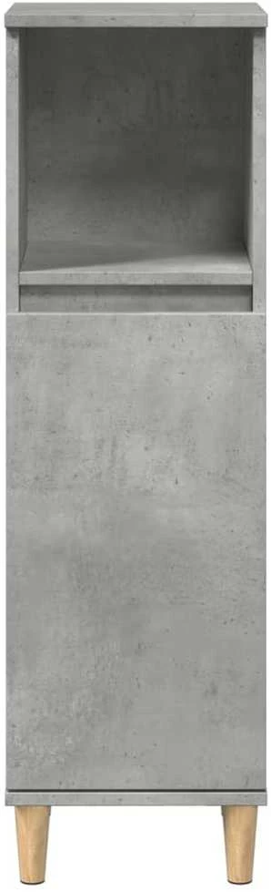 Vonios kambario spintelė, betono pilka, 30x30x100cm, mediena