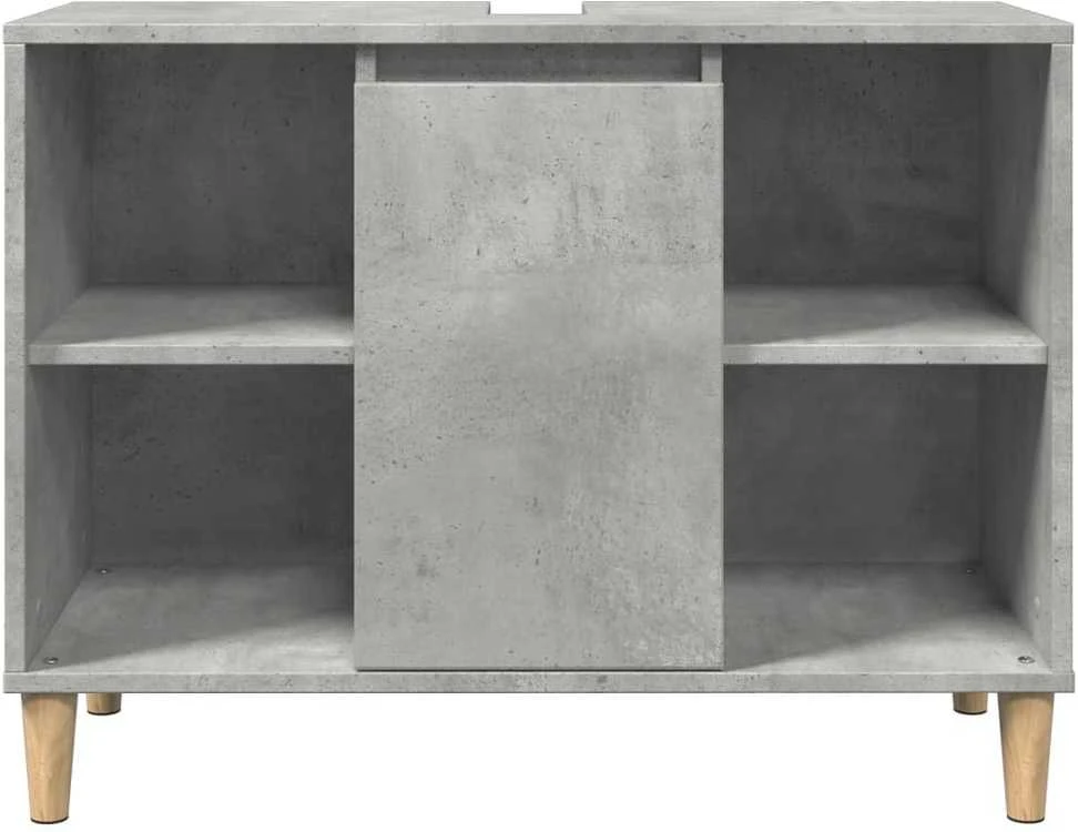 Vonios kambario spintelė, betono pilka, 80x33x60cm, mediena