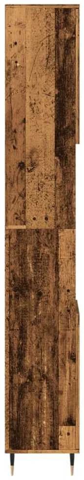 Vonios kambario spintelė, medienos, 30x30x190cm, mediena