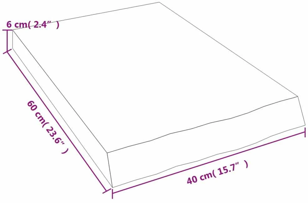 Vonios kambario stalviršis, 40x60x(2–6)cm, medienos masyvas