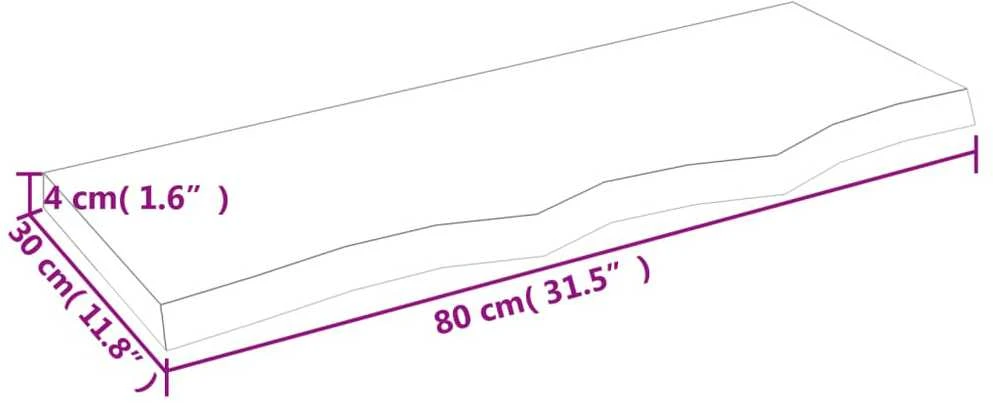 Vonios stalviršis, šviesiai rudas, 80x30x(2-4) cm, mediena