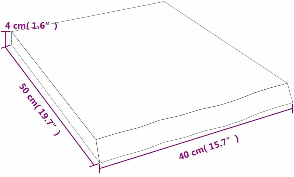 Vonios stalviršis, šviesiai rudas, 40x50x(2-4) cm, mediena