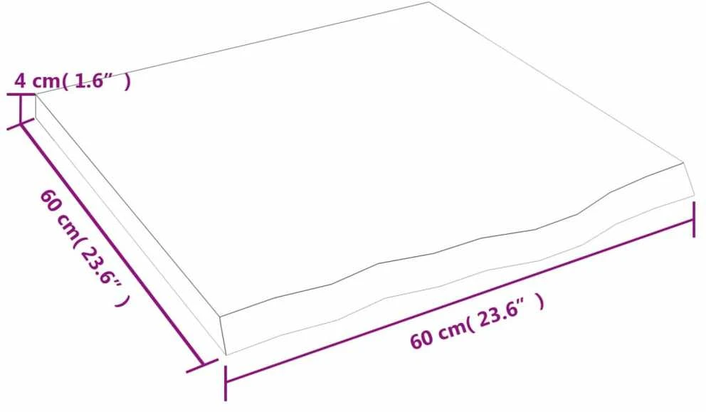 Vonios stalviršis, tamsiai rudas, 60x60x(2-4) cm, mediena