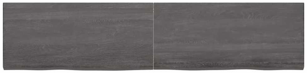 Vonios stalviršis, tamsiai rudas, 220x50x(2-4) cm, mediena