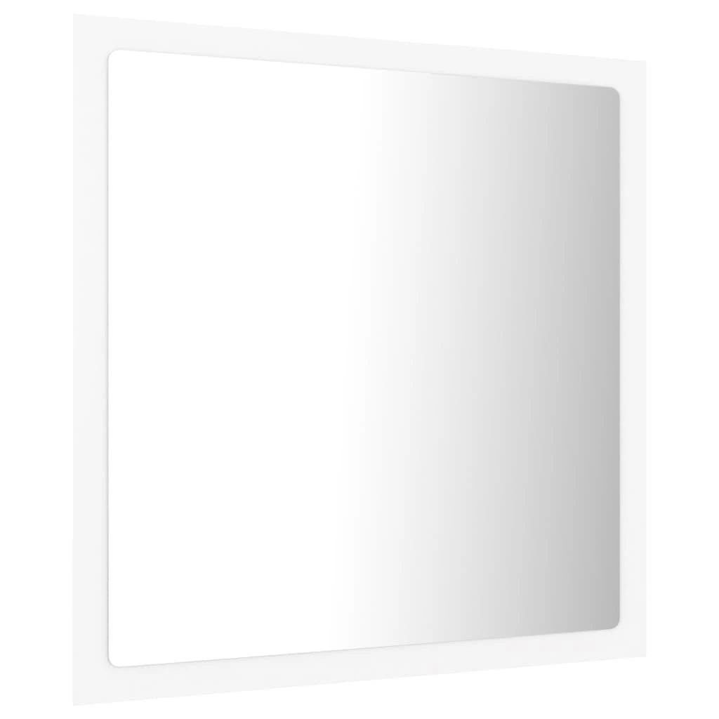 Vonios kambario LED veidrodis, baltas, 40x8,5x37cm, akrilas