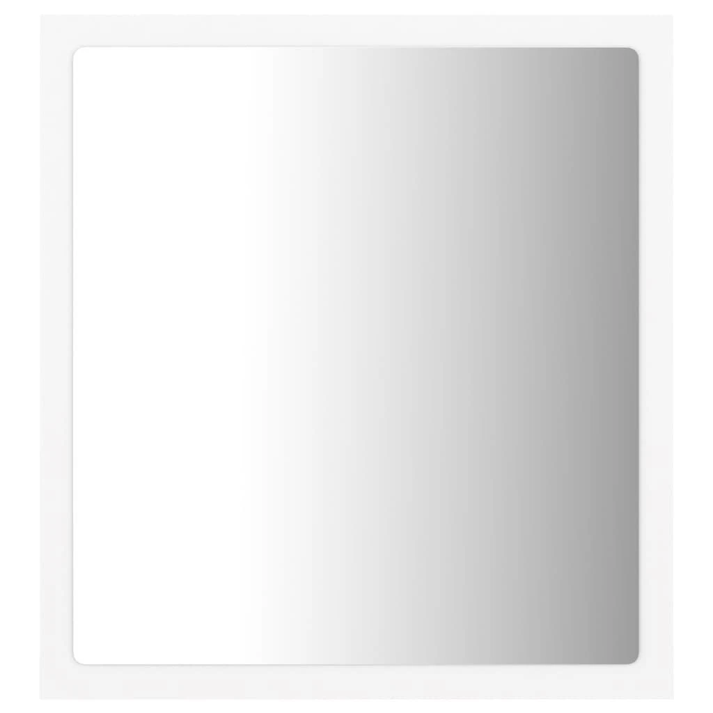 Vonios kambario LED veidrodis, baltas, 40x8,5x37cm, akrilas