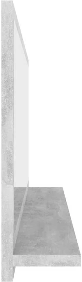 Vonios kambario veidrodis, betono pilka, 90x10,5x37cm, MDP