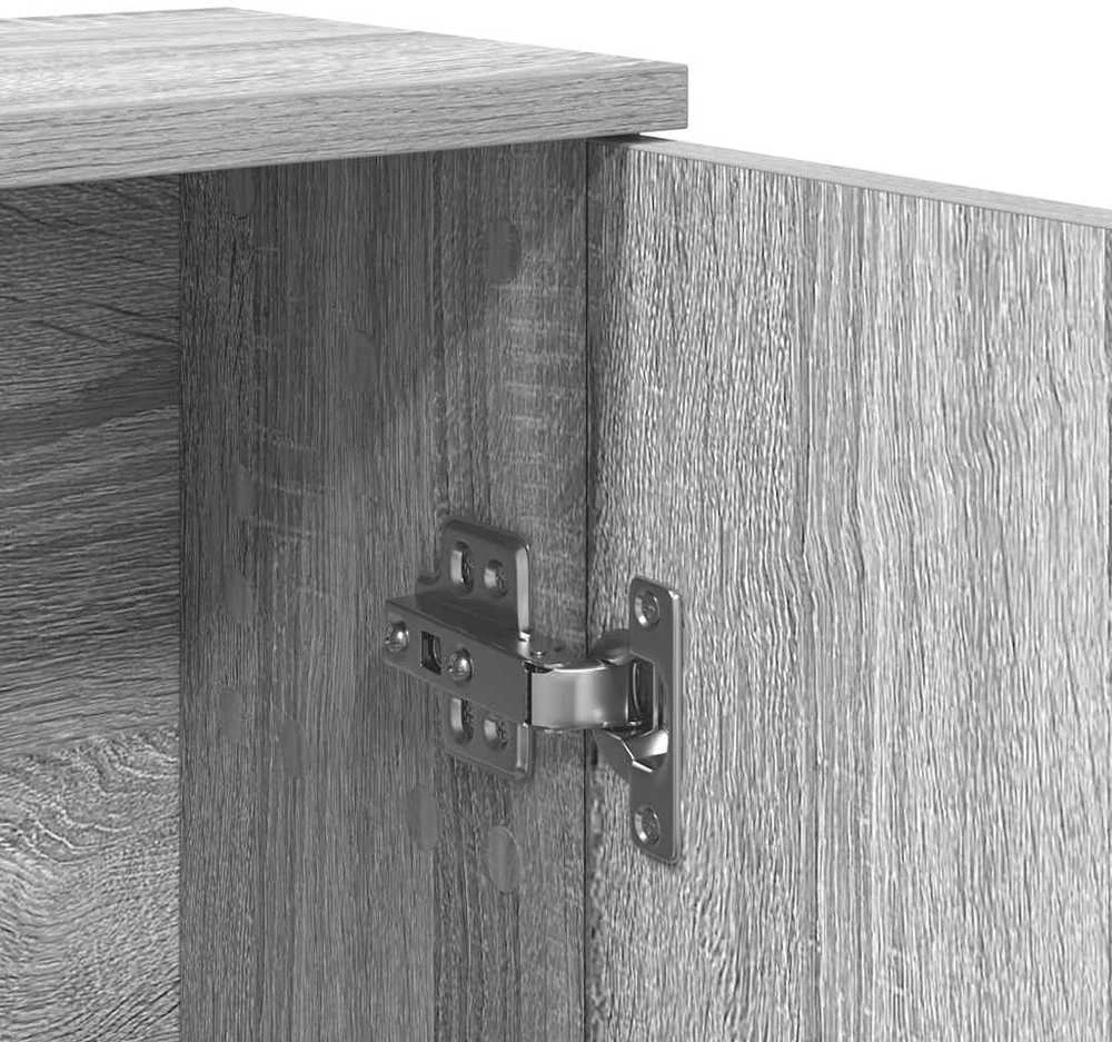 Vonios spintelė su ritinėlių laikikliu, pilka, 39x22x90cm