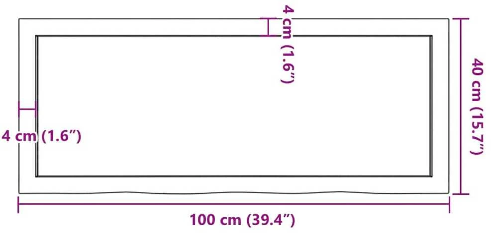 Vonios stalviršis, šviesiai rudas, 100x40x(2-6)cm, mediena