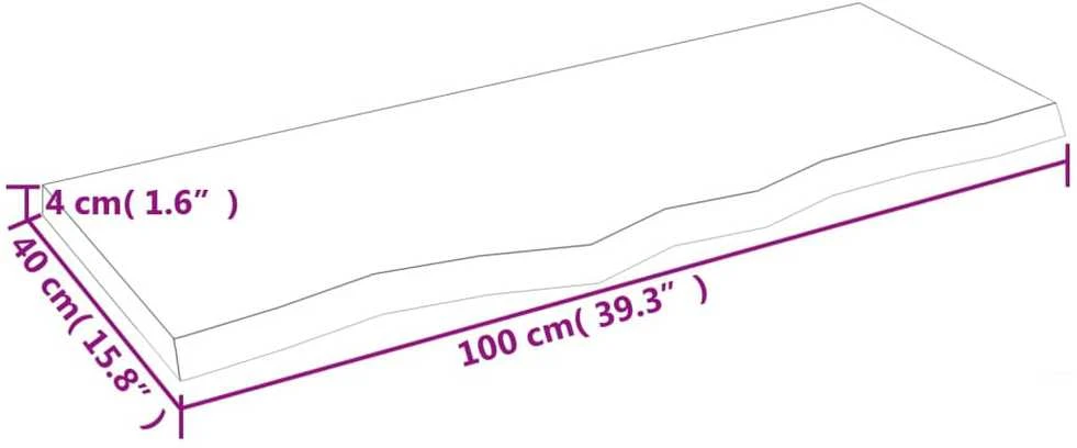 Vonios stalviršis, šviesiai rudas, 100x40x(2-4)cm, mediena