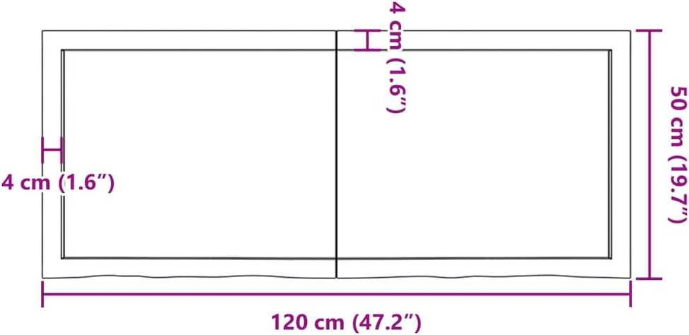 Vonios stalviršis, šviesiai rudas, 120x50x(2-6)cm, mediena