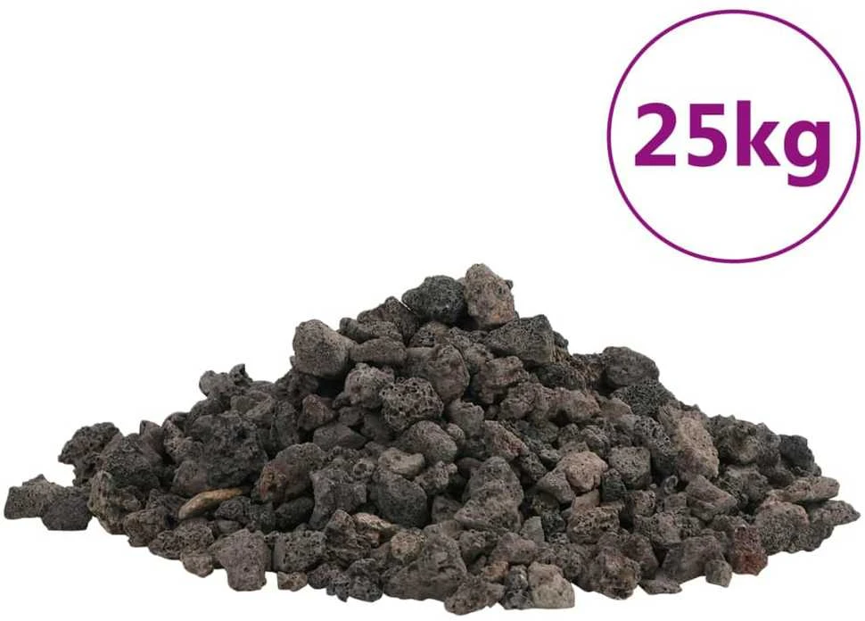Vulkaninės uolienos, juodos spalvos, 25kg, 1-2cm