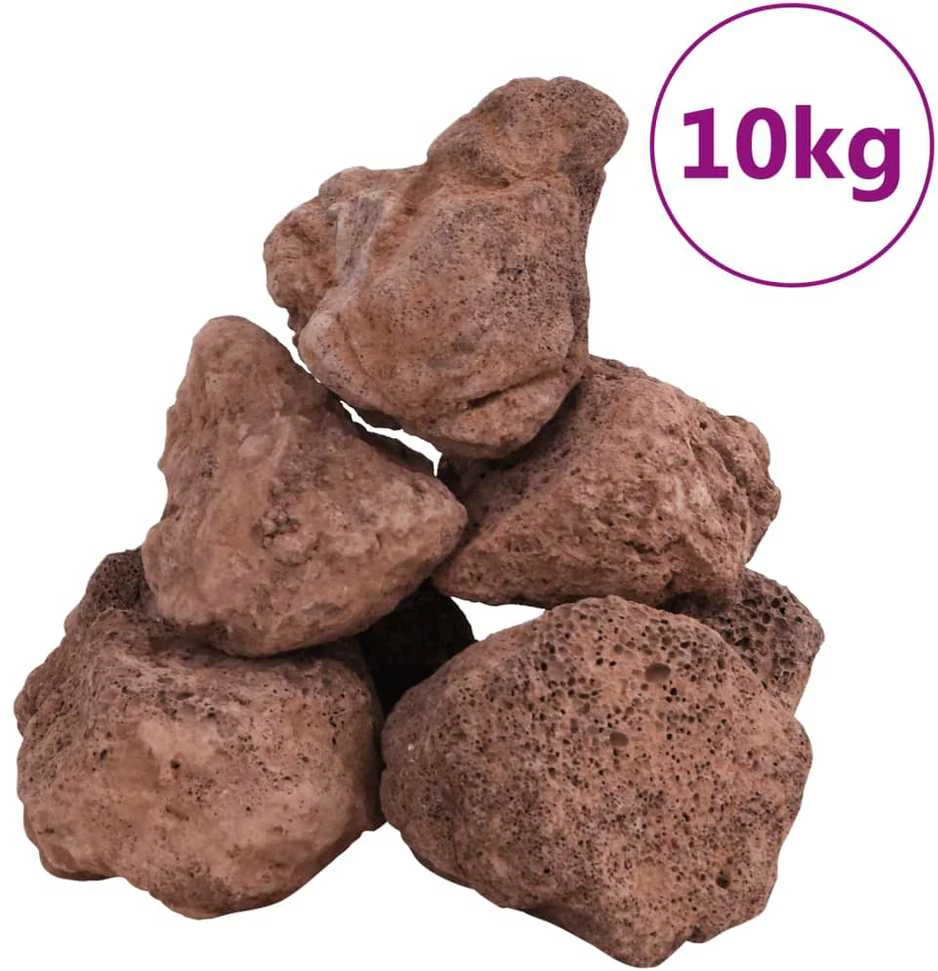 Vulkaninės uolienos, raudonos spalvos, 10 kg, 10-30 cm