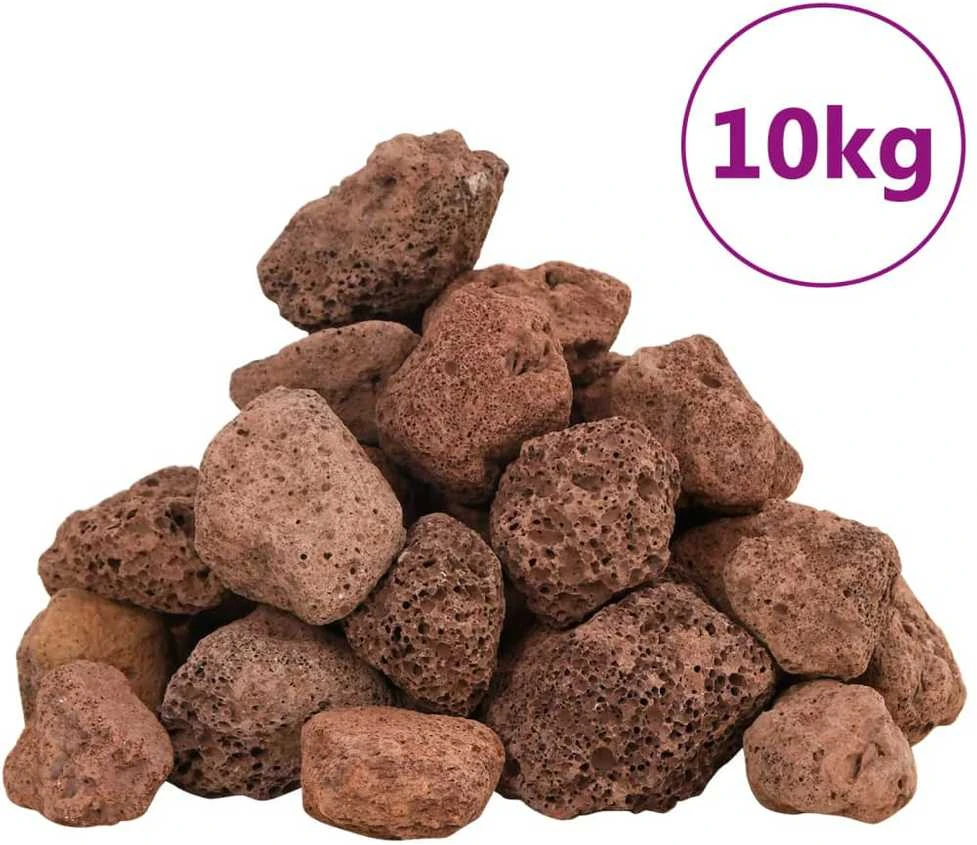 Vulkaninės uolienos, raudonos spalvos, 10 kg, 3-5 cm