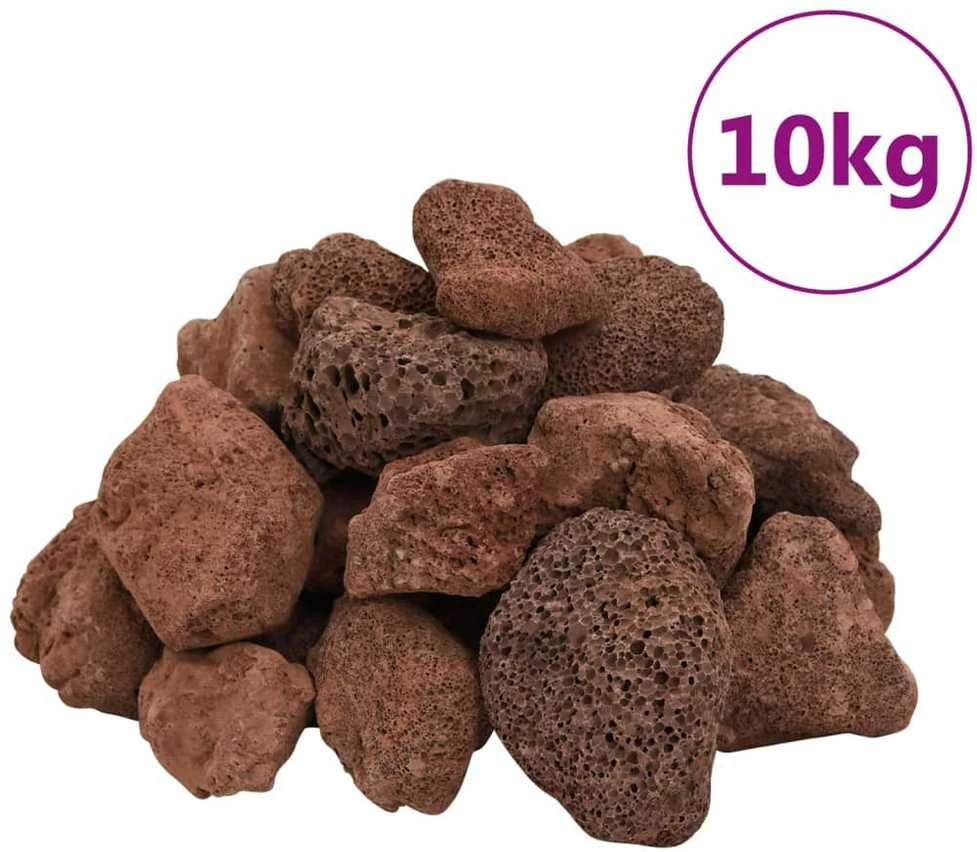 Vulkaninės uolienos, raudonos spalvos, 10kg, 5–8cm