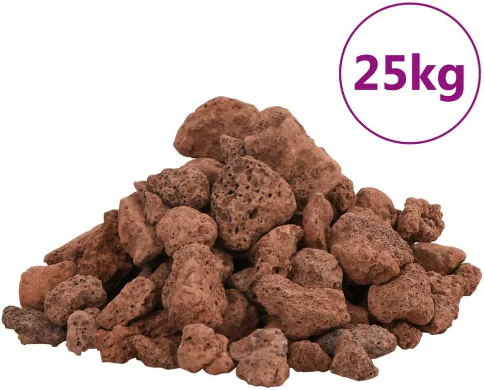 Vulkaninės uolienos, raudonos spalvos, 25kg, 1–2cm