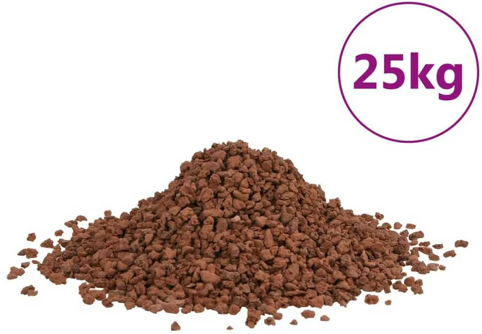 Vulkaninės uolienos, raudonos spalvos, 25kg, 5–8mm
