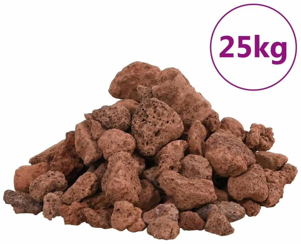 Vulkaninės uolienos, raudonos spalvos, 25kg, 1–2cm