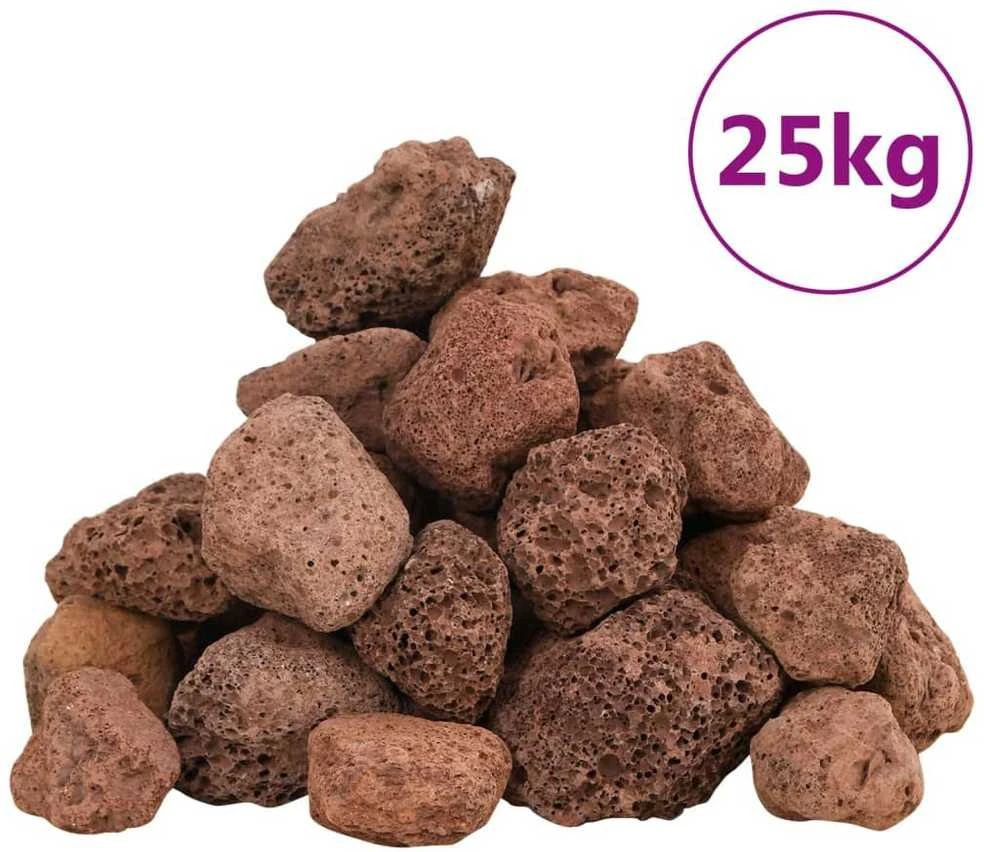 Vulkaninės uolienos, raudonos spalvos, 25kg, 3–5cm