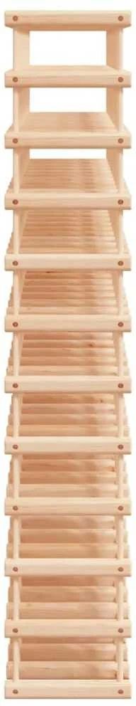Vyno laikiklis 120 butelių, 112,5x23x123,5cm, pušies masyvas