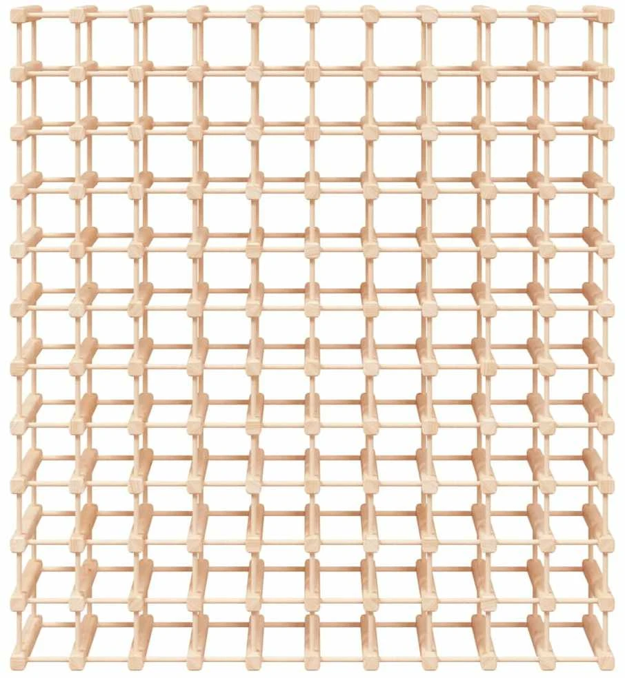 Vyno laikiklis 120 butelių, 112,5x23x123,5cm, pušies masyvas