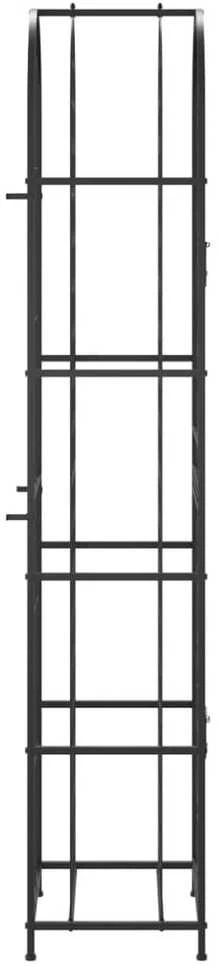 Vyno laikiklis 73 buteliams, juodas, 45x36x200cm, kalta geležis
