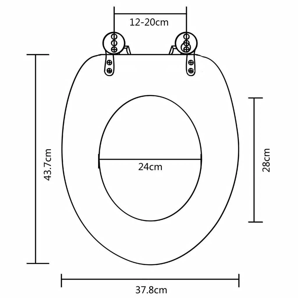 Klozeto sėdynė, juoda, MDF, akmenų dizainas