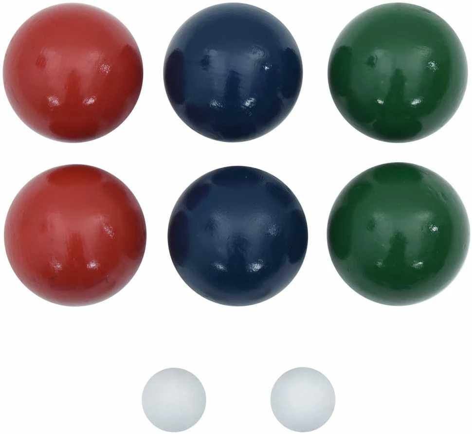 Žaidimo Bocce rinkinys su krepšiu, 8 dalių, pušies masyvas