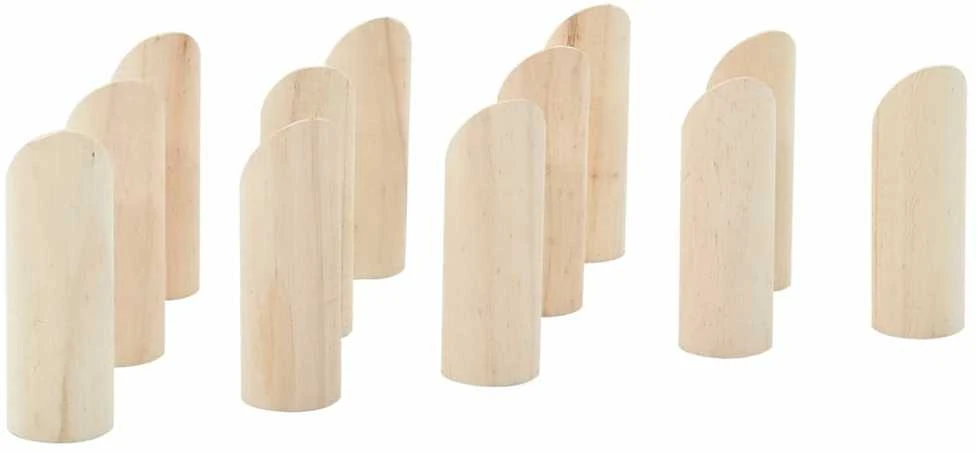 Žaidimo Number Kubb rinkinys su krepšiu, 13 dalių, pušis