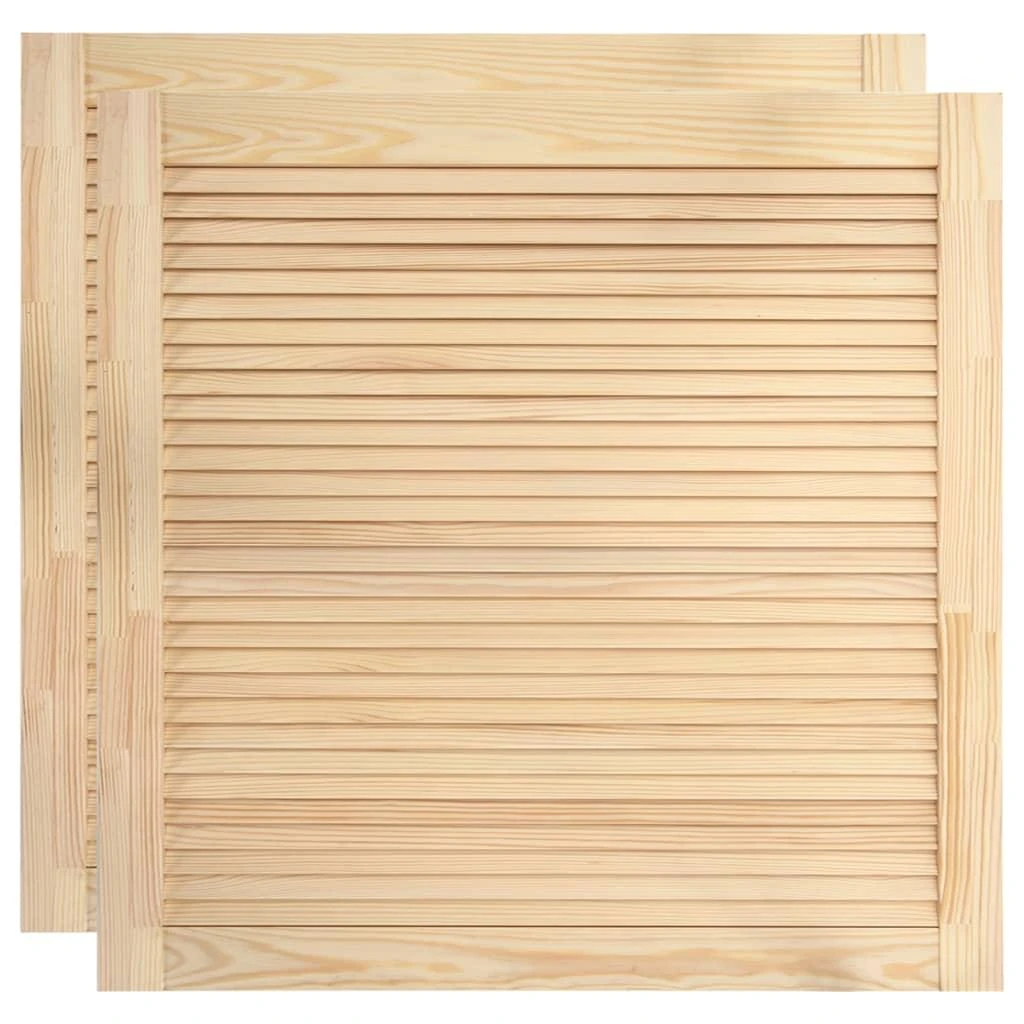 Spintelės durelės, 2vnt., 39,5x39,4cm, pušis, žaliuzių dizaino