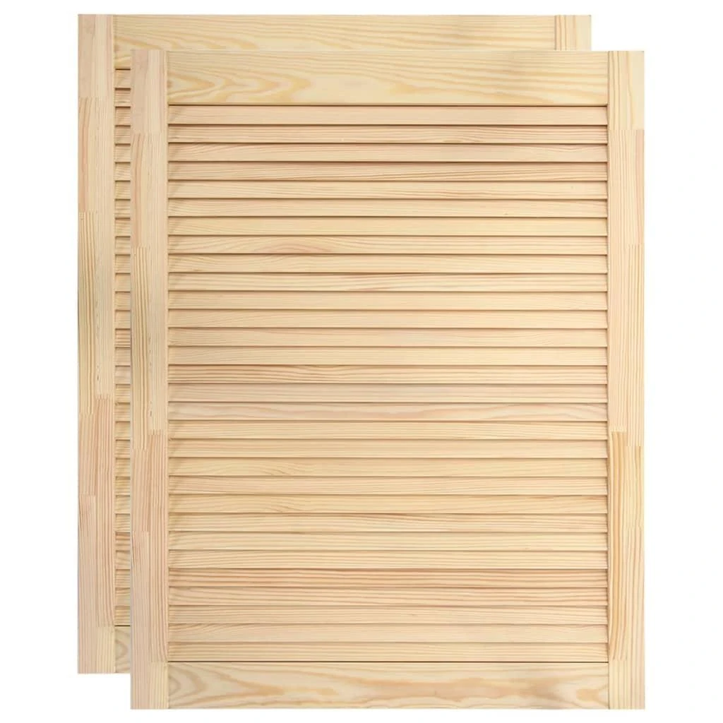 Spintelės durelės, 2vnt., 61,5x39,4cm, pušis, žaliuzių dizaino