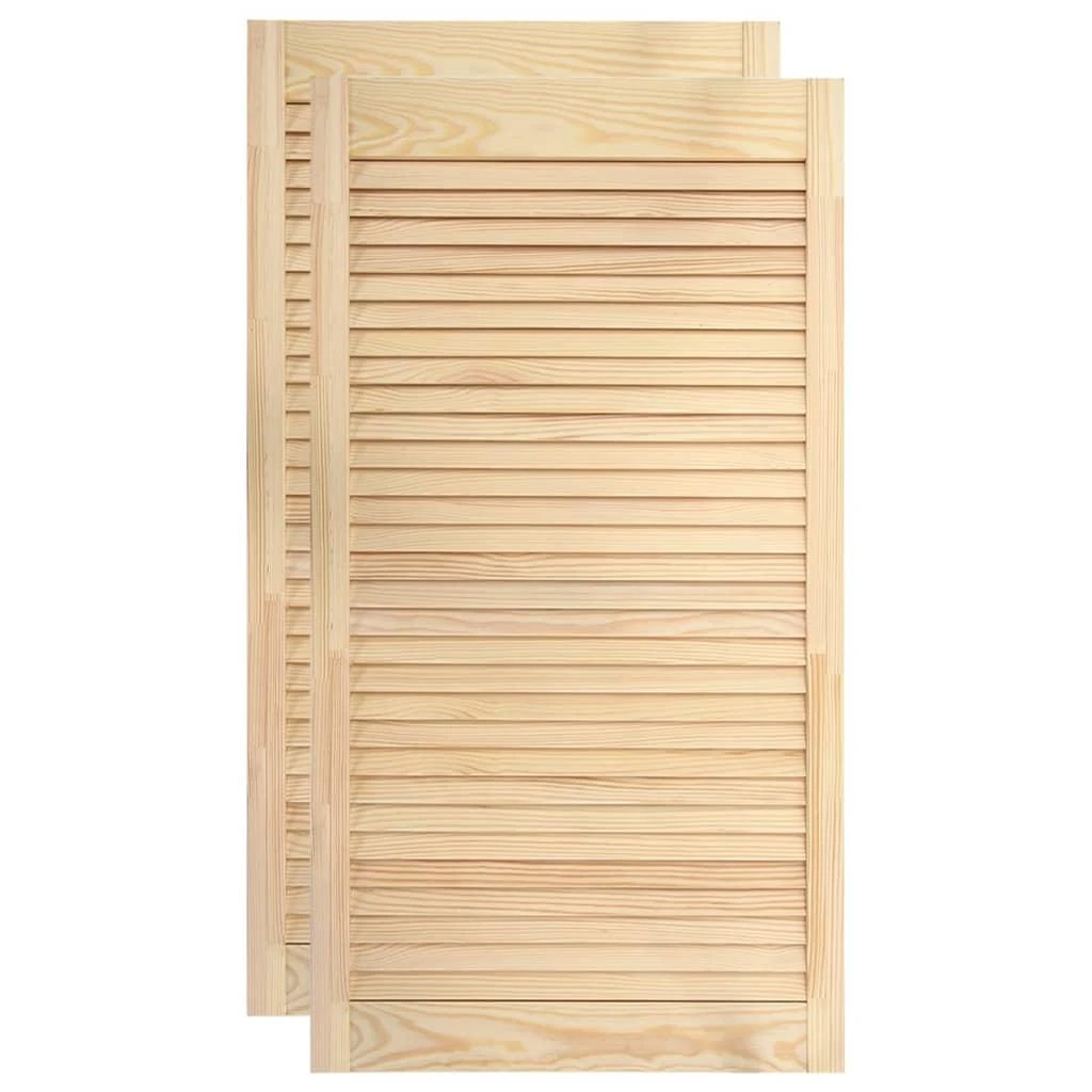 Spintelės durelės, 2vnt., 99,3x39,4cm, pušis, žaliuzių dizaino