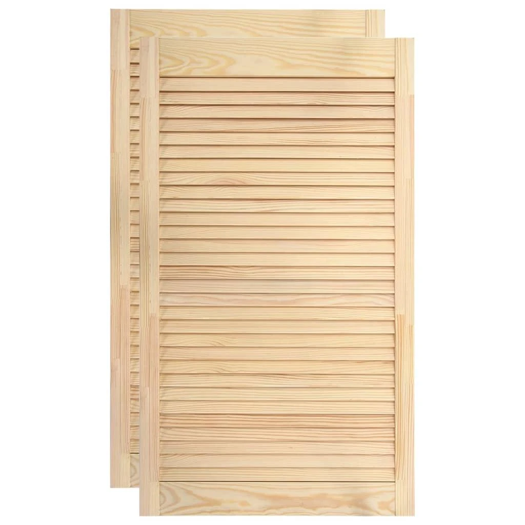 Spintelės durelės, 2vnt., 99,3x49,4cm, pušis, žaliuzių dizaino