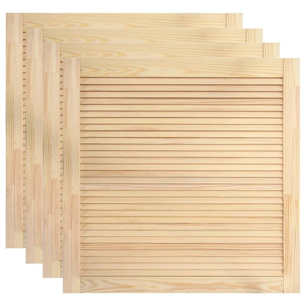 Spintelės durelės, 4vnt., 39,5x39,4cm, pušis, žaliuzių dizaino