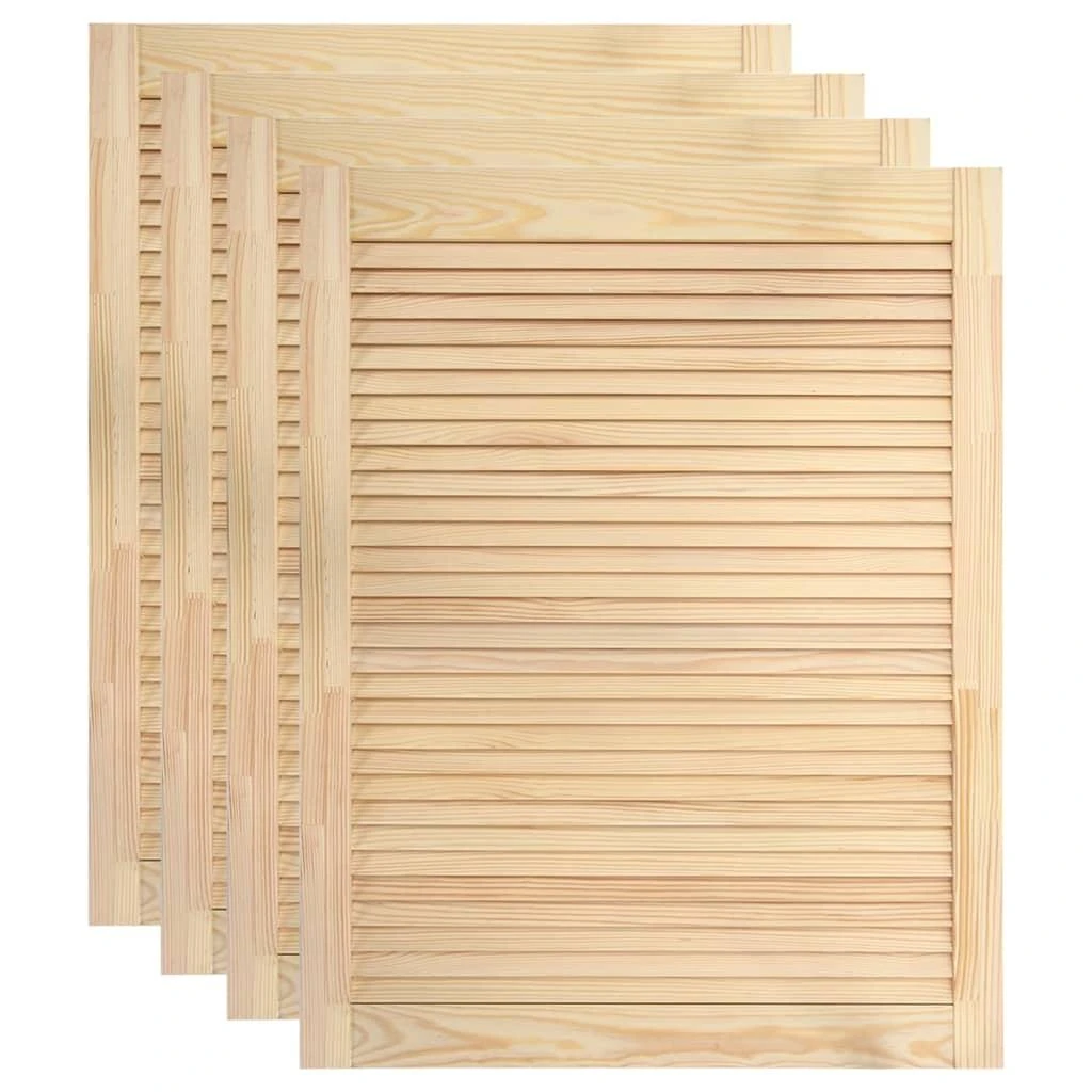 Spintelės durelės, 4vnt., 61,5x39,4cm, pušis, žaliuzių dizaino