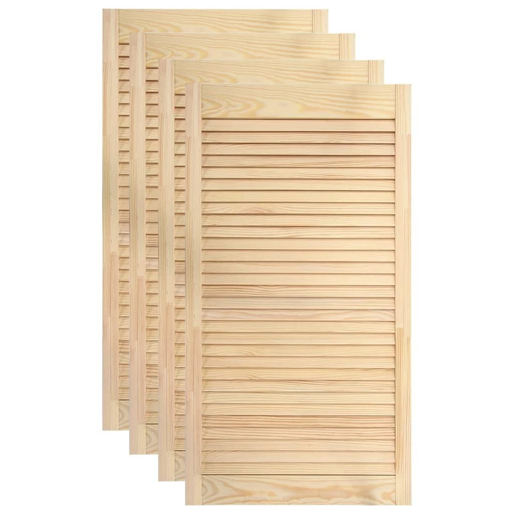 Spintelės durelės, 4vnt., 99,3x39,4cm, pušis, žaliuzių dizaino