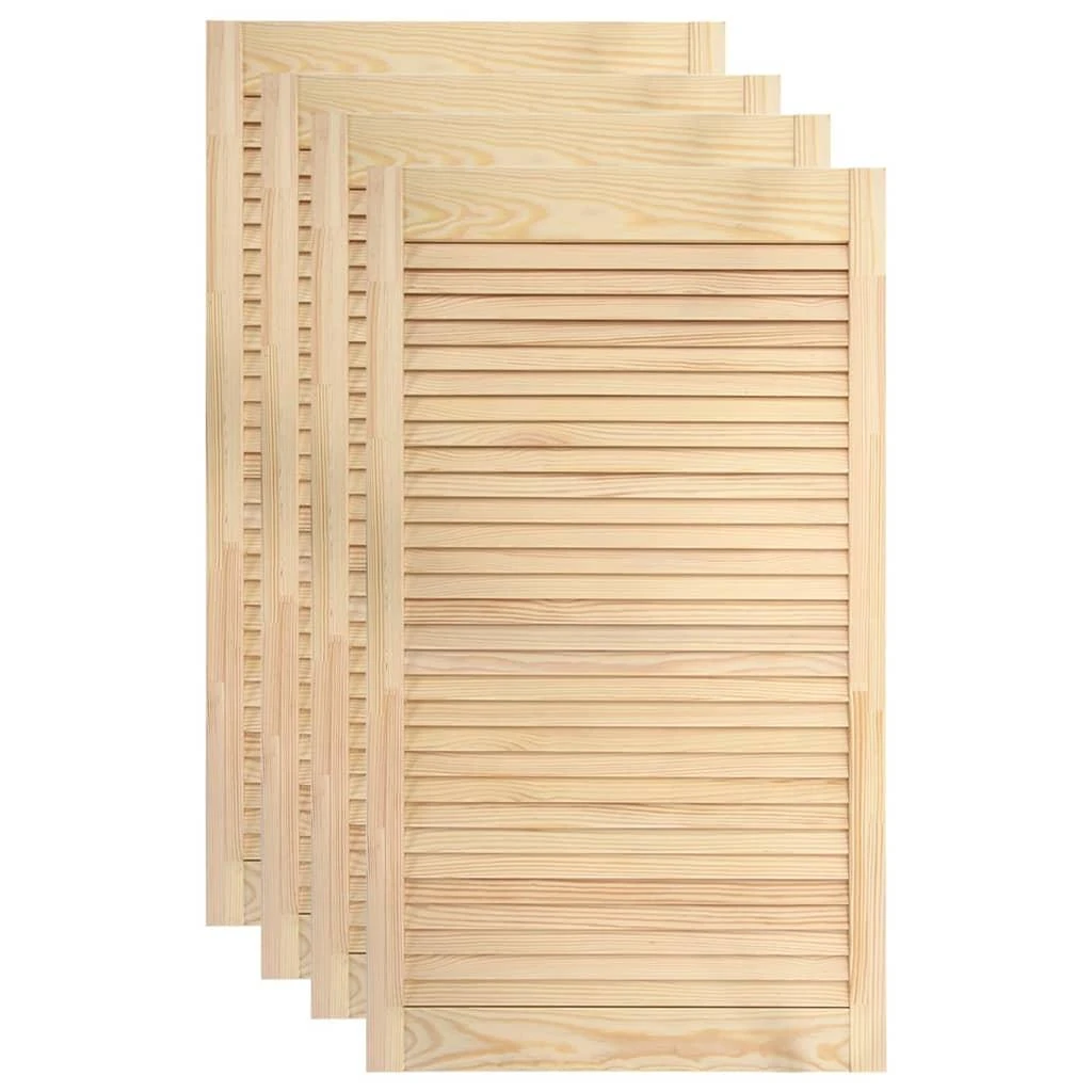 Spintelės durelės, 4vnt., 99,3x49,4cm, pušis, žaliuzių dizaino