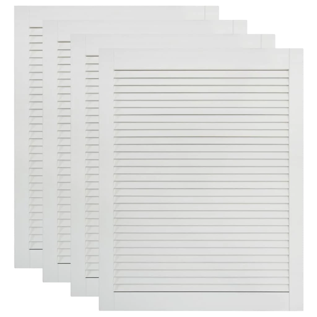 Spintelės durelės, 4vnt., baltos, 61,5x39,4cm, pušis