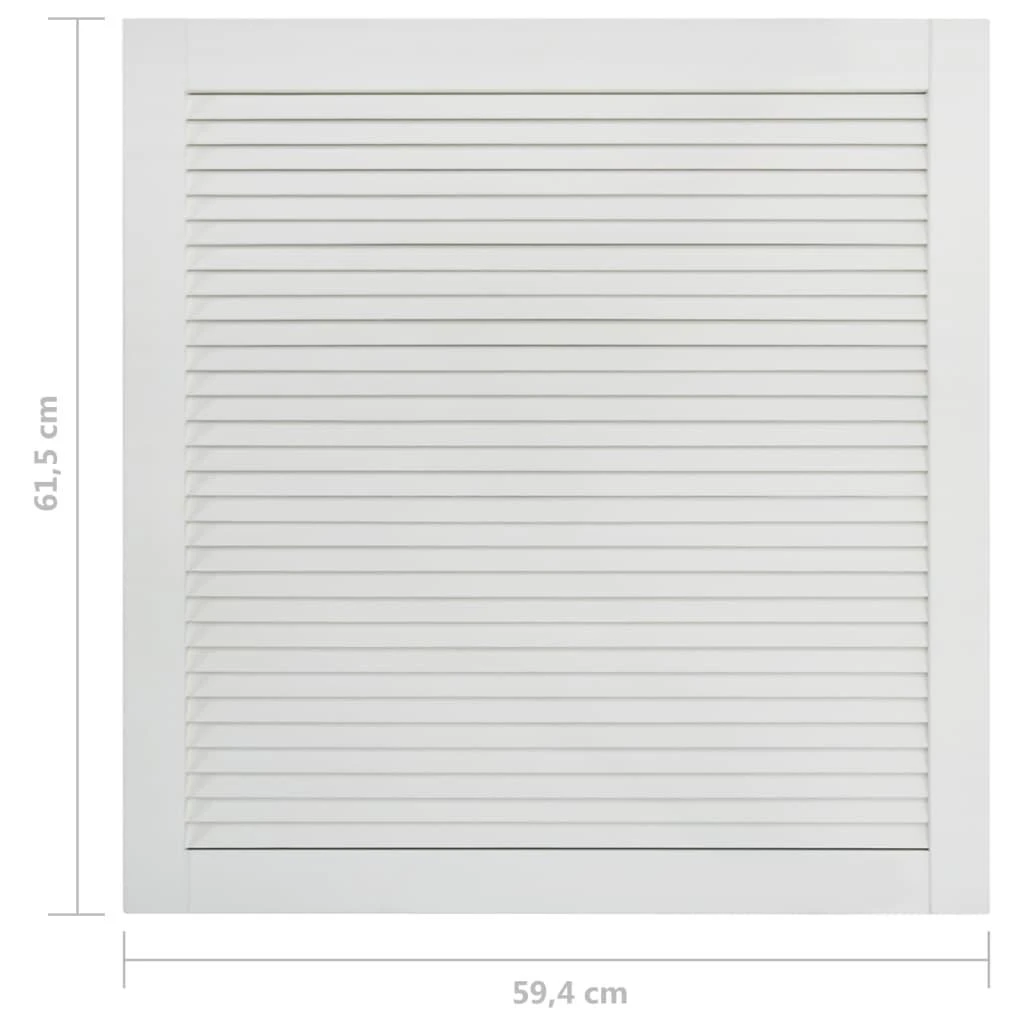 Spintelės durelės, 4vnt., baltos, 61,5x59,4cm, pušis